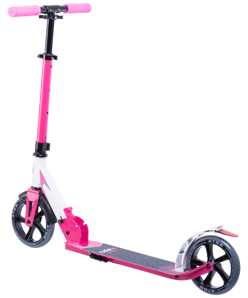 Самокат Ridex. Самокат Atom. Городской самокат Ridex Delta, розовый. Самокат детский двухколесный от 7 лет с большими колесами Спортмастер.