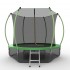 EVO JUMP Internal 10ft (Green) + Lower net. Батут с внутренней сеткой и лестницей, диаметр 10ft (зеленый) + нижняя сеть