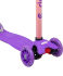 Самокат 3-колесный Kiko, 120/80 мм, розовый/фиолетовый