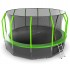 EVO JUMP Cosmo 16ft (Green) + Lower net. Батут с внутренней сеткой и лестницей, диаметр 16ft (зеленый) + нижняя сеть